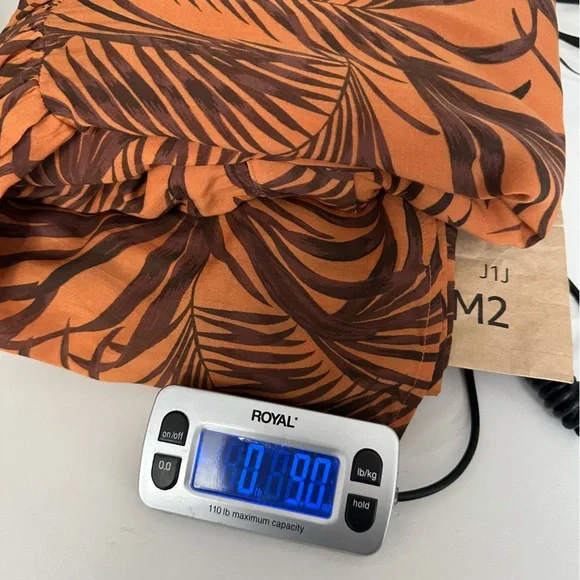 MINKPINK Women's Medium Finley Maxi Halter Dress Orange Brown Floral 55” Long - Picture 15 of 15